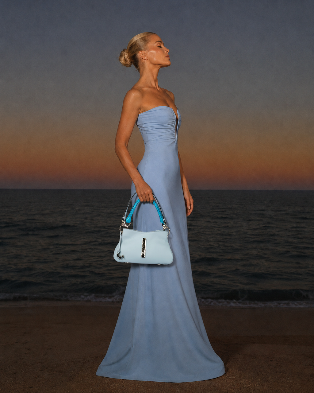 Midi Beija Sky Blue Silver