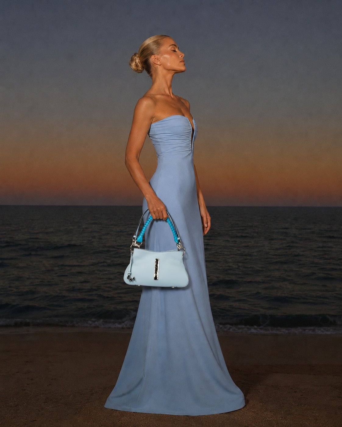 Midi Beija Sky Blue Silver