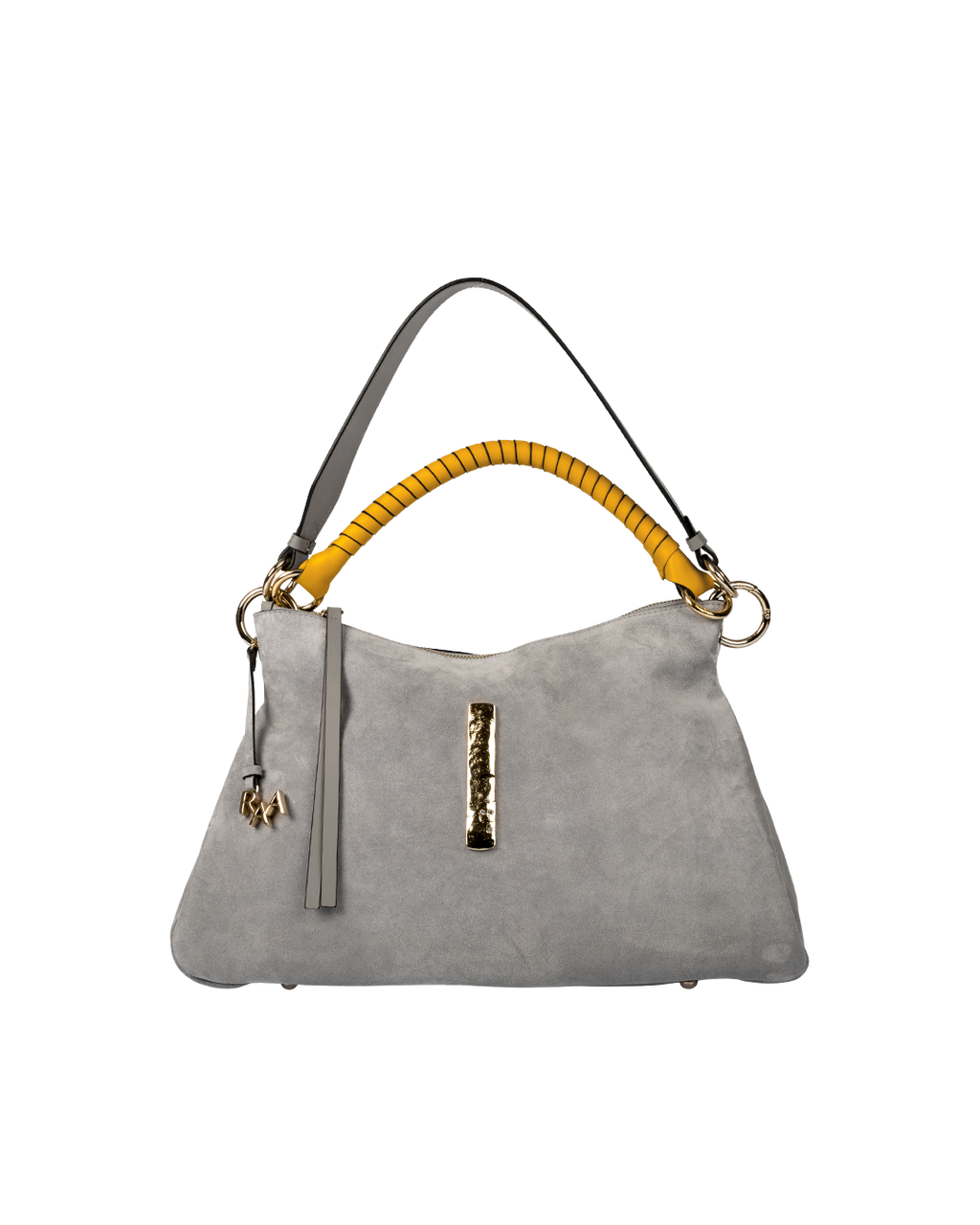 Beija Mist Grey Suede Gold
