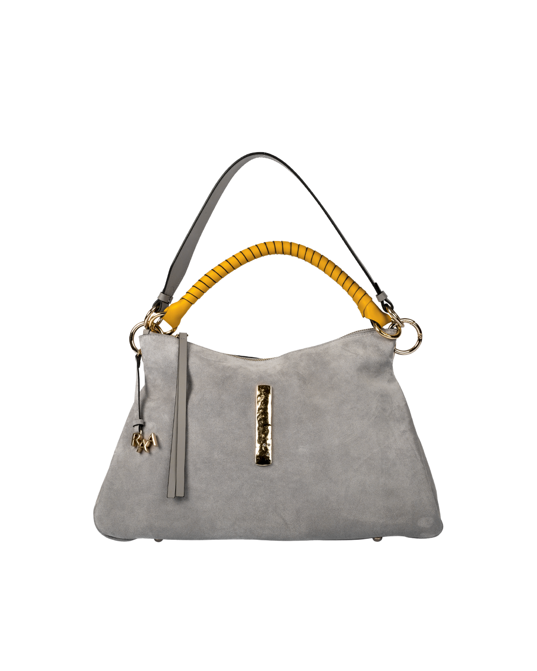 Beija Mist Grey Suede Gold