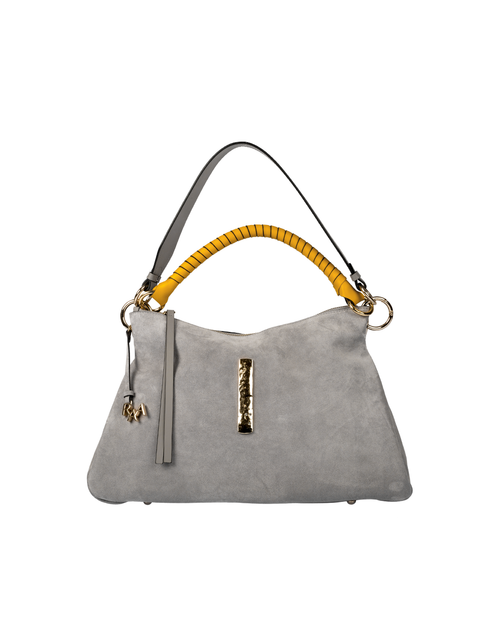 Beija Mist Grey Suede Gold
