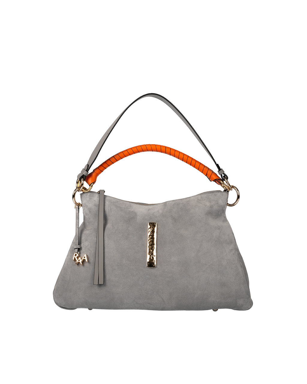 Beija Mist Grey Suede Gold