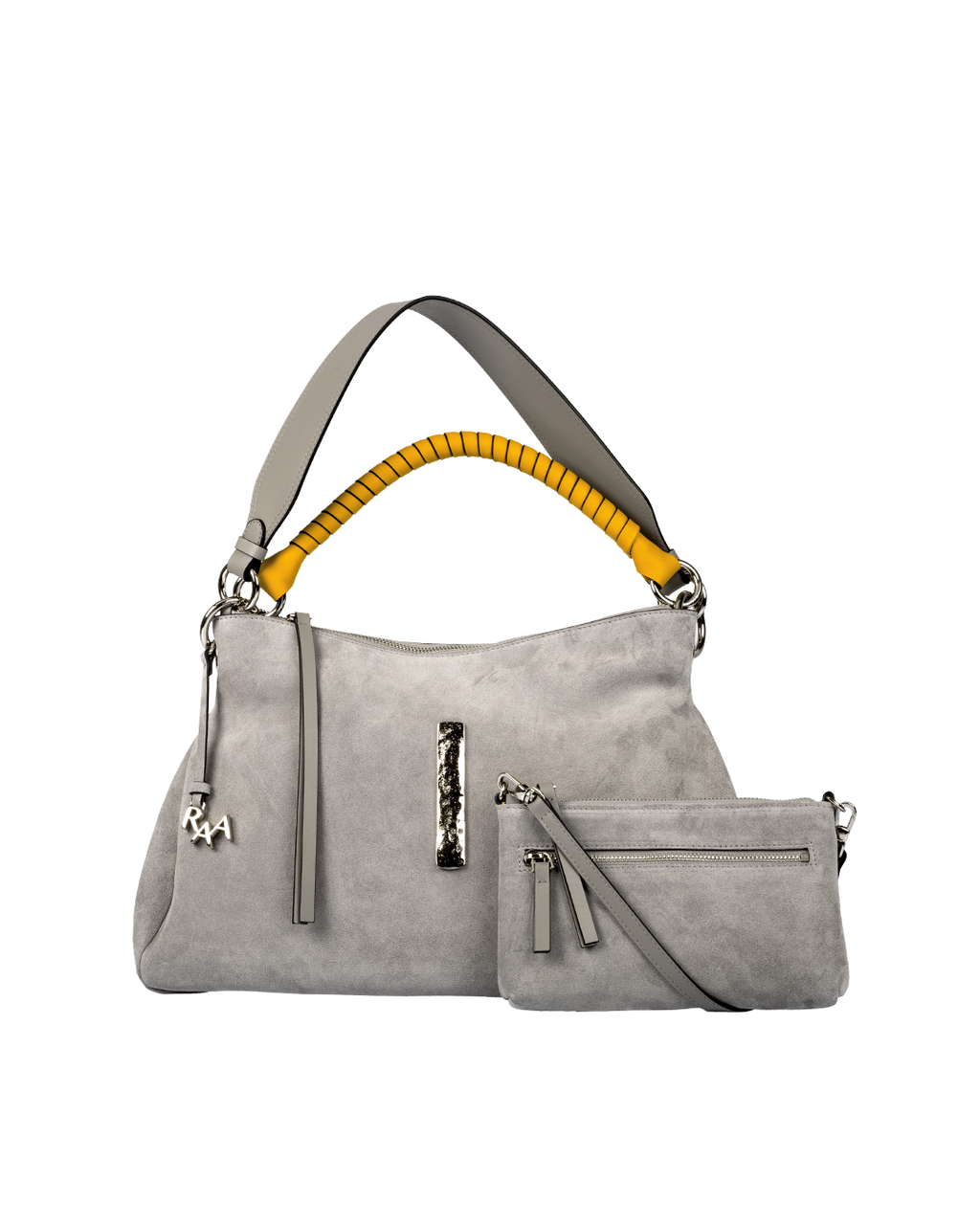 Beija Mist Grey Suede Silver