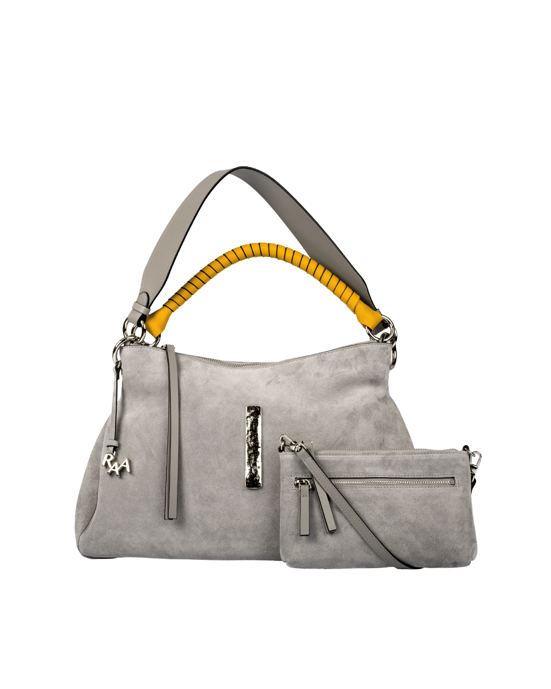 Beija Mist Grey Suede Silver
