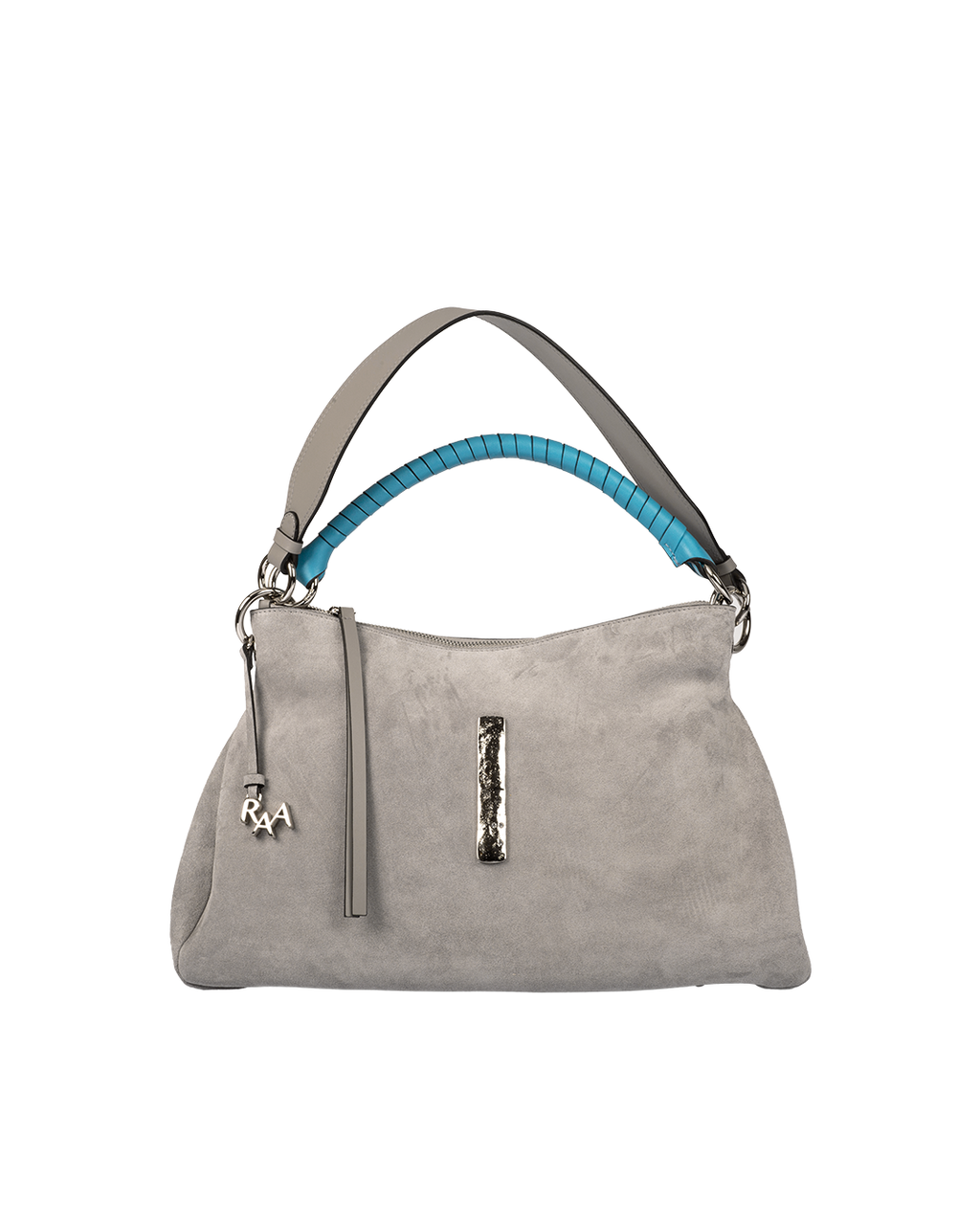 Beija Mist Grey Suede Silver