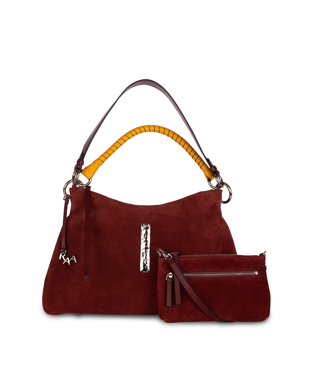 Beija Wine Suede Silver
