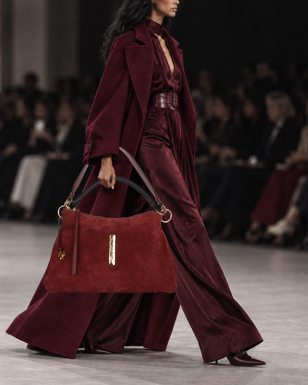 Beija Wine Suede Gold