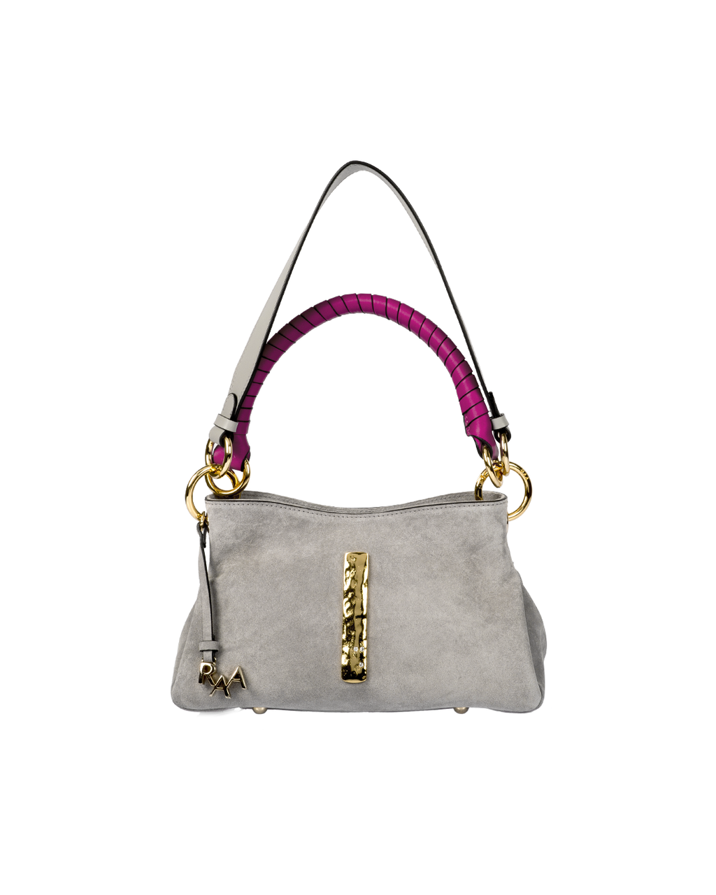 Midi Beija Mist Grey Suede Gold