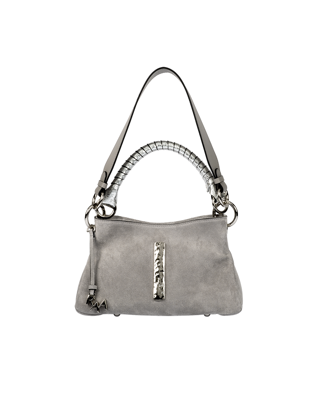 Midi Beija Mist Grey Suede Silver