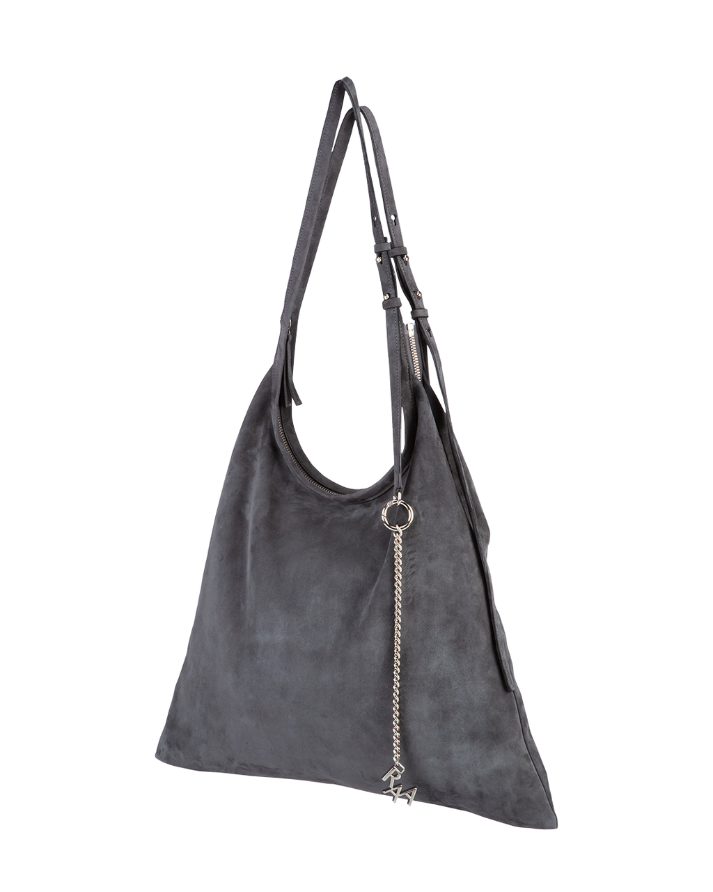 Pinna Charcoal Suede Silver